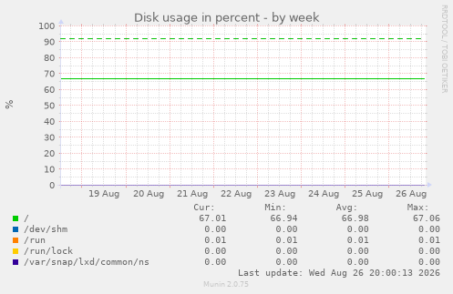 Disk usage in percent